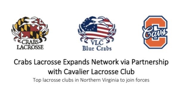 We are excited to announce a newly formed partnership with Virginia Lacrosse Club, joining 2 of the top boys’ clubs in VA together under the <a href="/vlclax/">Virginia Lacrosse Club</a> name. We join the powerhouse Crabs Lacrosse nationwide network of affiliates. The future looks bright for our VLC athletes