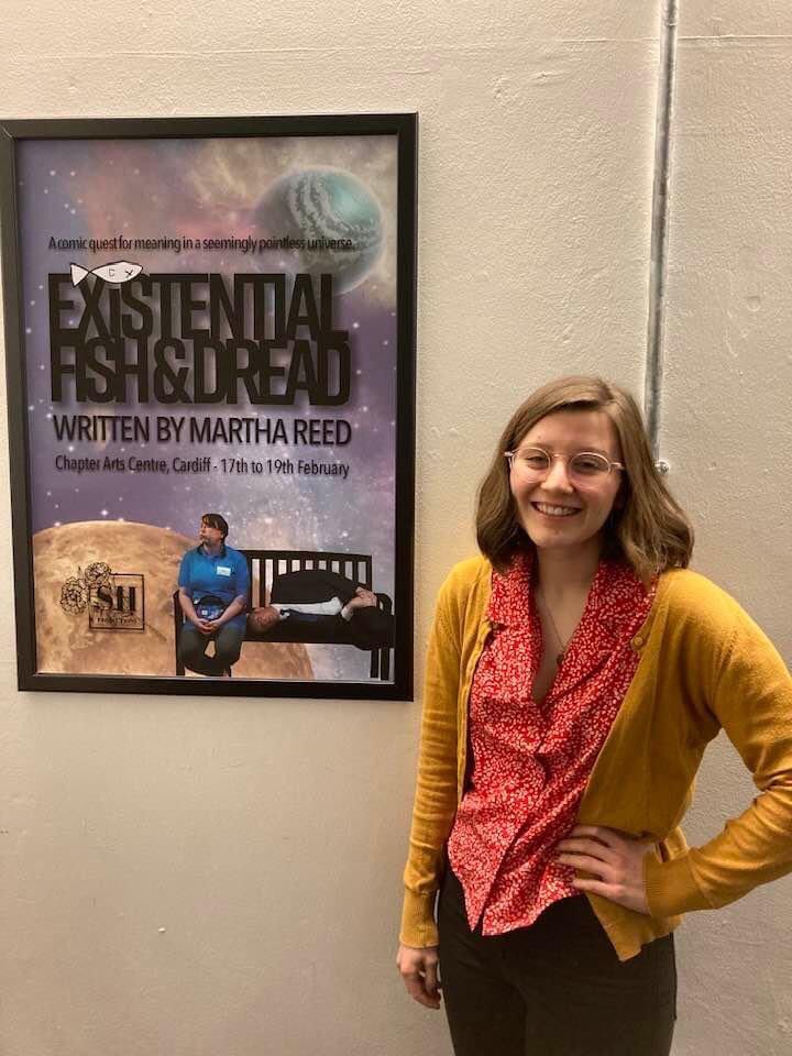 SallyARivers's tweet photo. Thoroughly enjoyed @exfishanddread at #ChapterArts in #Cardiff tonight. Super proud Auntie moment..@marthareedink you are amazing.. 🥰💕👏🏻 (photo borrowed from Facebook 😂) xxx https://t.co/H3j97YMU05
