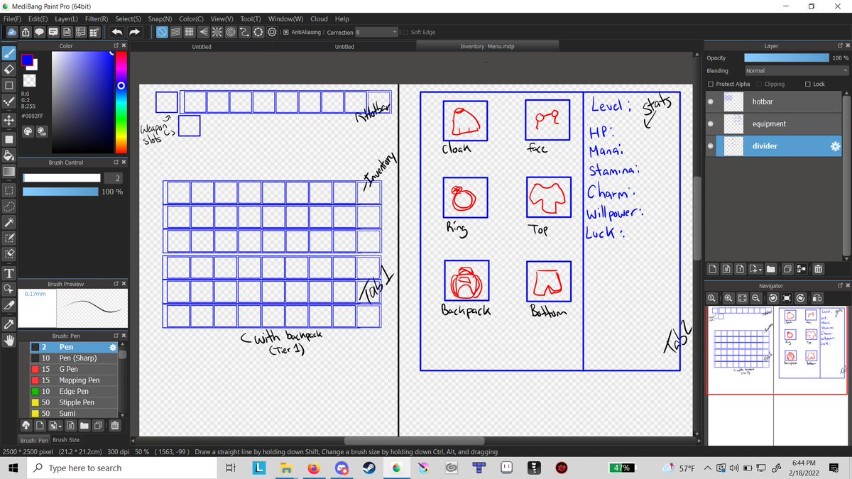 DaigonDevs's tweet photo. Trying to come up with original ideas is a pain! Currently trying to make a pretty dope inventory system~ 

Here's concept 1: https://t.co/hyQWg4hsV4