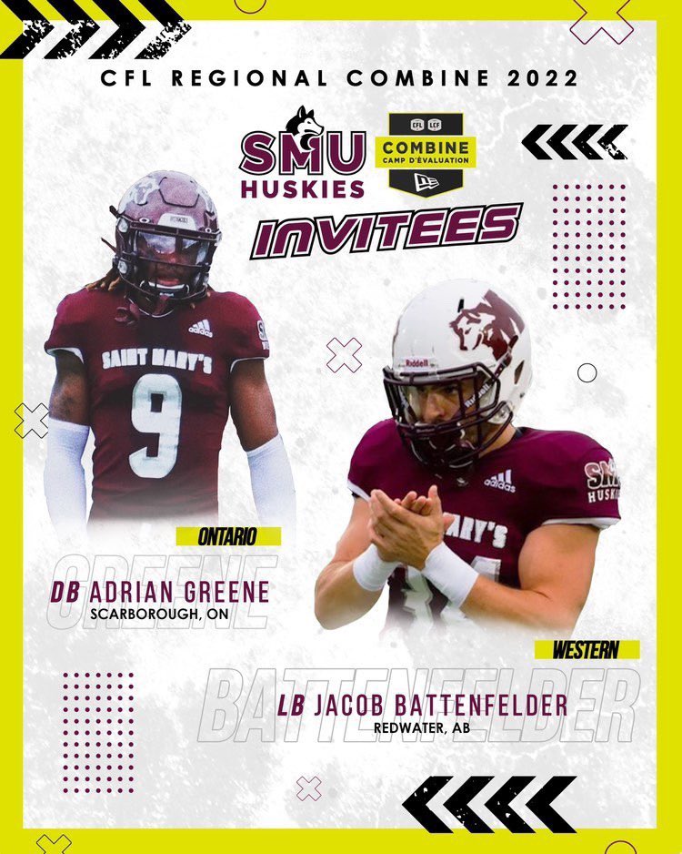 smuFTBL's tweet photo. @CoachColzie and the SMU Football family are super excited about two of our own Huskies with being invited to 2022 Regional Combines next month. 

Congratulations to LB Jacob Battenfelder and DB Adrian Greene. Good luck men!!! 

#NoExcuses #TheStandard #ThePack https://t.co/whXrXwVGYM