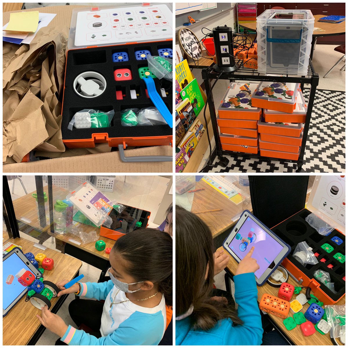 themeekmoose's tweet photo. Today @MrsKilburn3rd class chose ME to be their great behavior reward! #QueensWave AND the @RoboWunderkind packages arrived! #Kismet So they got to be the first ones at @EllisSoars to try them out. We’re excited to have a second sesh and get them moving. Today we just explored. https://t.co/P4xAl6PnYp