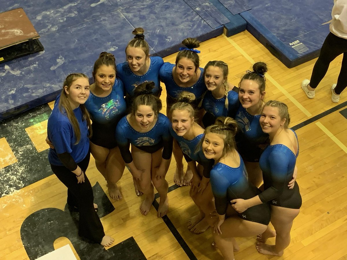 At the gymnastics meet pulling for our Lady Wildcats. Such a wonderful group of young ladies. #Truebluecats