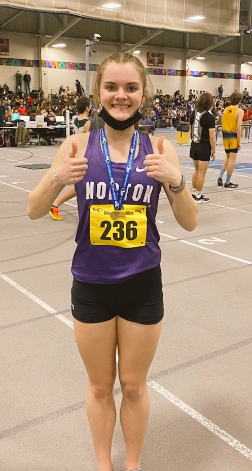 Shea Podbelski places 2nd in the 1000 and Ali Murphy wins the 300!