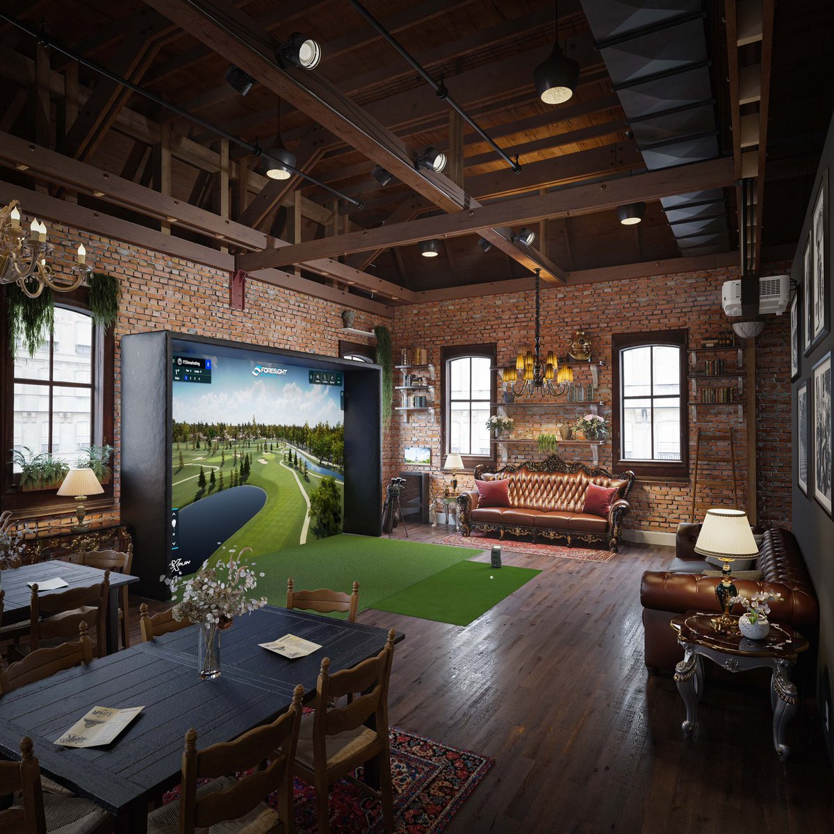 ForesightSports's tweet photo. With our Birdie Package Sim-In-A-Box, turn any space into the ultimate golf hangout spot 🤩⛳️.
#ForesightFriday #GC3 #PerformanceSimulation #FSXPlay https://t.co/gOauBmgpt5