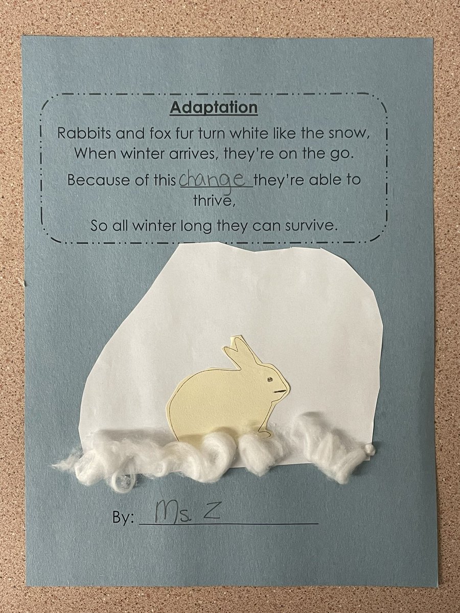 MsZmukic's tweet photo. Div. 23 & Div. 24 are becoming animal researchers. This week I taught a hands on cross curricular art and science lesson to the kindergarten classes. This week we learned about adaptations and how Artic hare and Artic foxes hide from their predators. #learninginthelibrary https://t.co/vw1Z8GPiLf