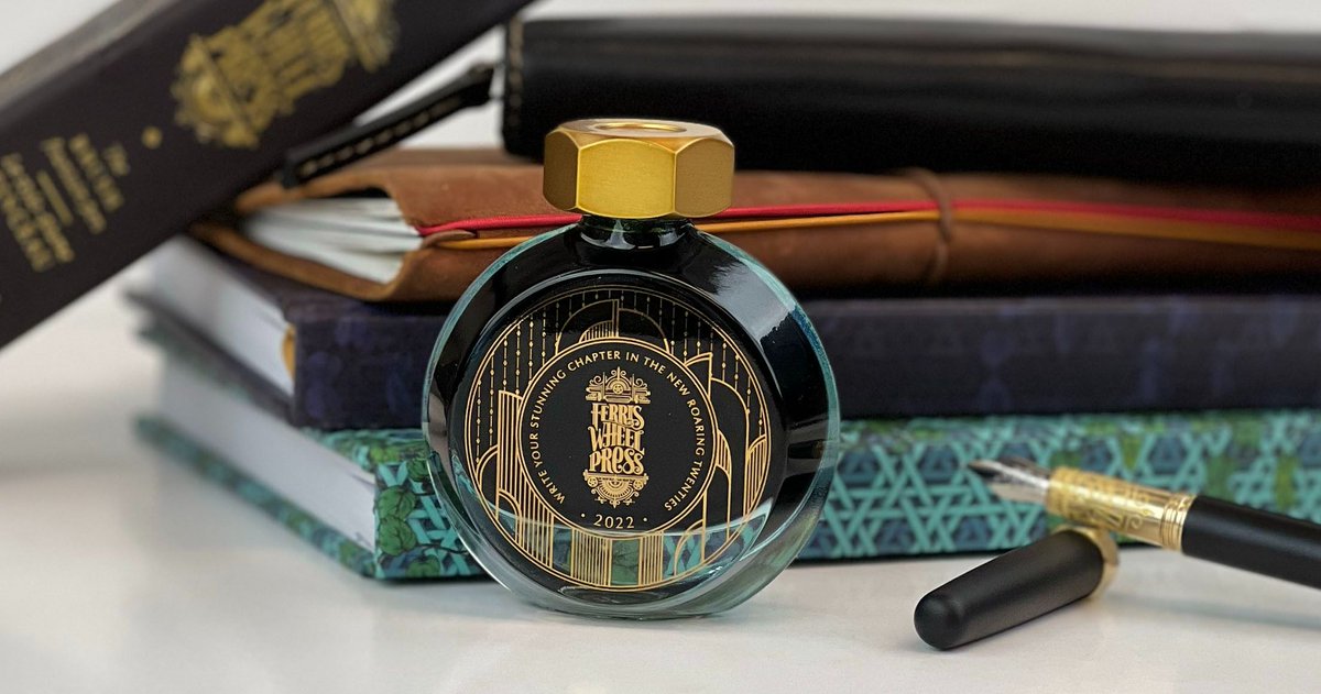 PenChalet's tweet photo. Ferris Wheel Press Special Edition Roaring Patina Black fountain pen ink is now in stock:  
https://t.co/pHC6faNM17 #ferriswheelpress #fwpink #ink #fountainpenink #roaringpatinablack #newink #limitededition #limitededitionink https://t.co/YLSeDAOQFl