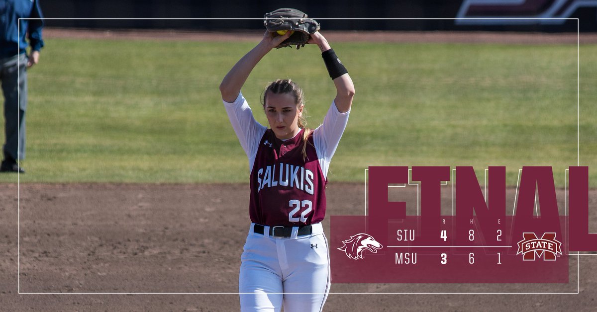SIU_Softball's tweet photo. WIN!

The #Salukis win their third-straight over the Bulldogs with a 4-3 victory Friday night. https://t.co/2LC6r4QRsE