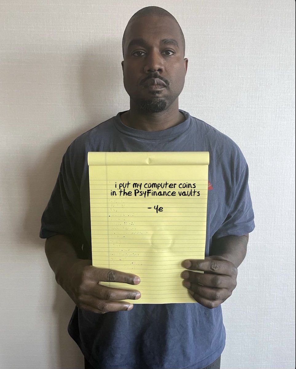 PsyFinance's tweet photo. A message from our friend, Kanye West

https://t.co/BJoV31zrxs https://t.co/6a05Tlf0cn