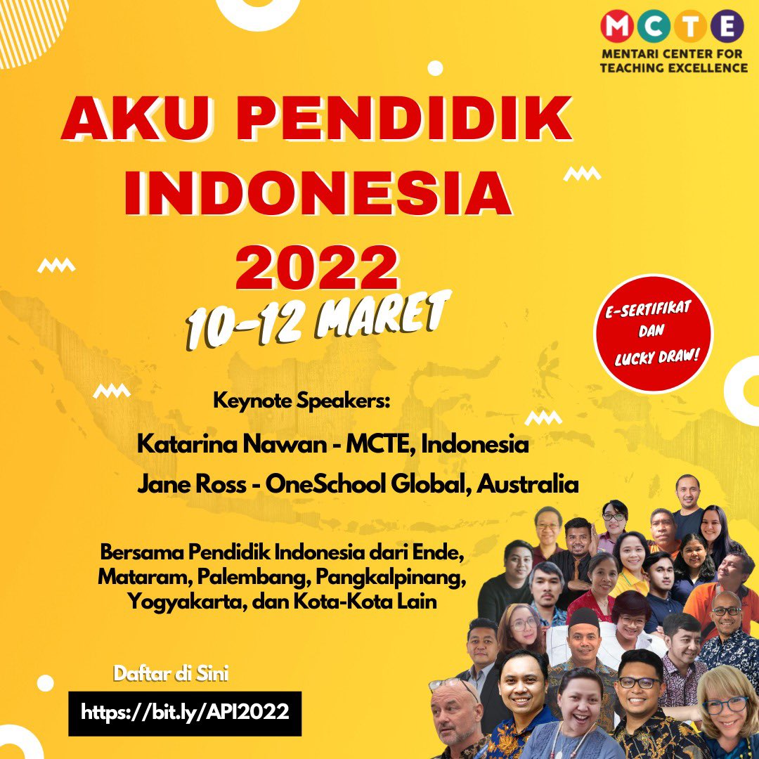 Ayo Pendidik Indonesia! Daftar di: bit.ly/API2022 #pendidik #pendidikan #pendidikIndonesia #guruIndonesia