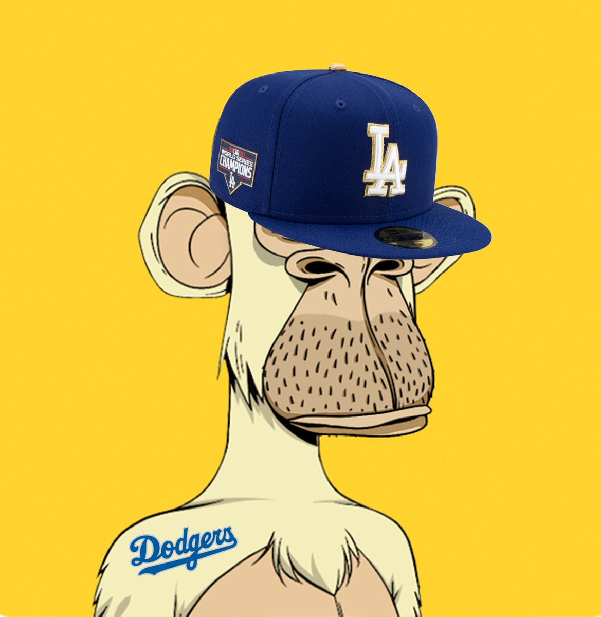 digi_nam's tweet photo. my @0xApes_NFT patiently waiting for baseball @MLB season to start.... @Dodgers ⚾️⚾️⚾️⚾️🧢🧢🧢🟦🟦🟦🟦🟨🟨🟨 https://t.co/tSp34kRndd