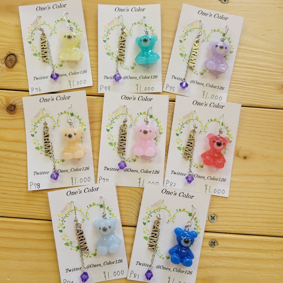 zakkayacolors's tweet image. One&apos;s Colorさん(@Ones_Color126)の
新作が届きました😊
どれも金具の交換ができますので
お気軽にお申し付けください🍀
#雑貨屋Colors #onescolor #納品情報
