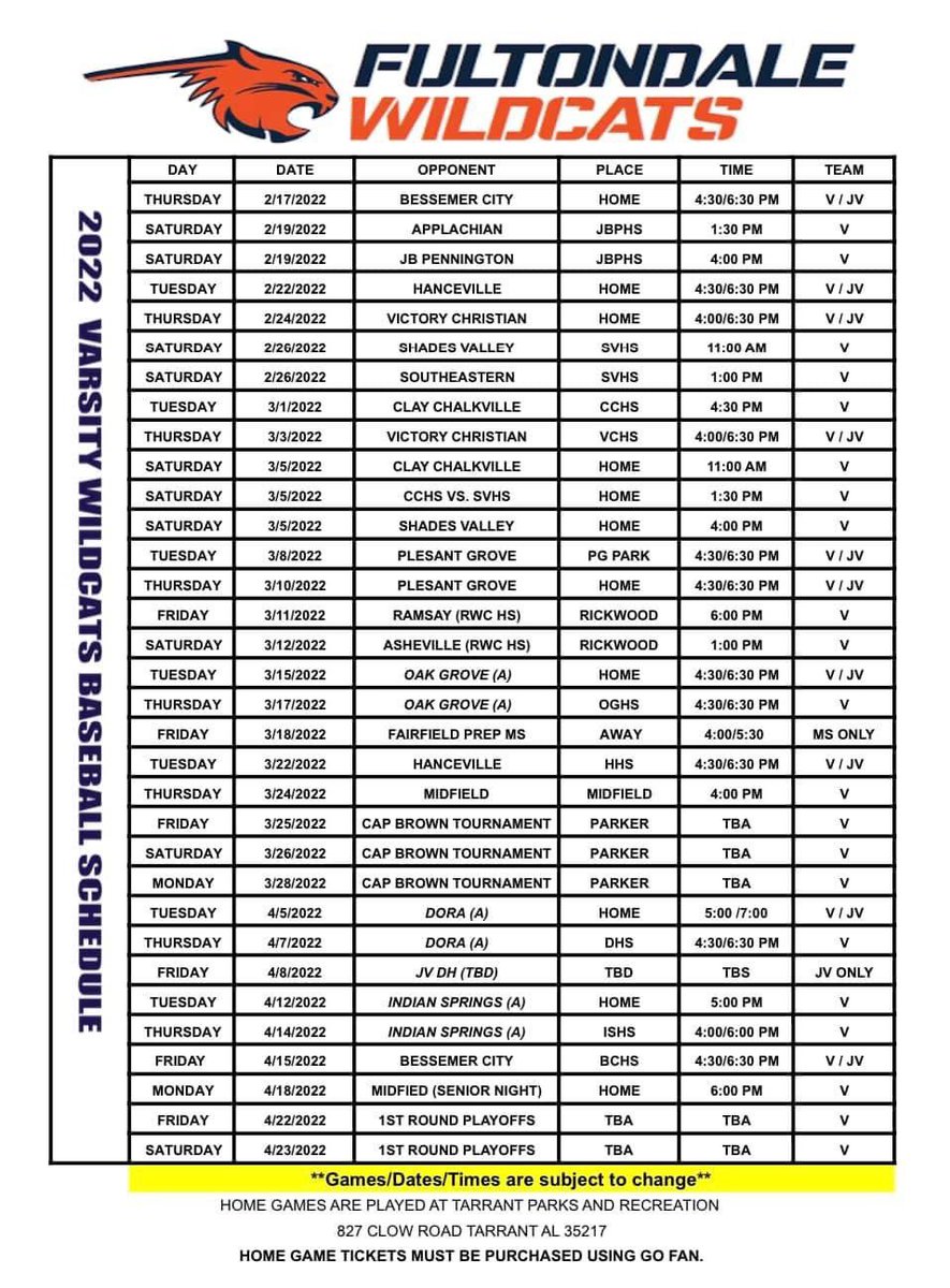 Fultondale HS Baseball tweet media