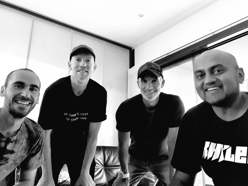 Spent a few great hours chatting with these genuine legends today <a href="/AzimiMoz/">Moz (Mostafa Azimitabar)</a> <a href="/Craig_Foster/">Craig Foster</a> <a href="/Traksewt/">Kenny Sabir</a>