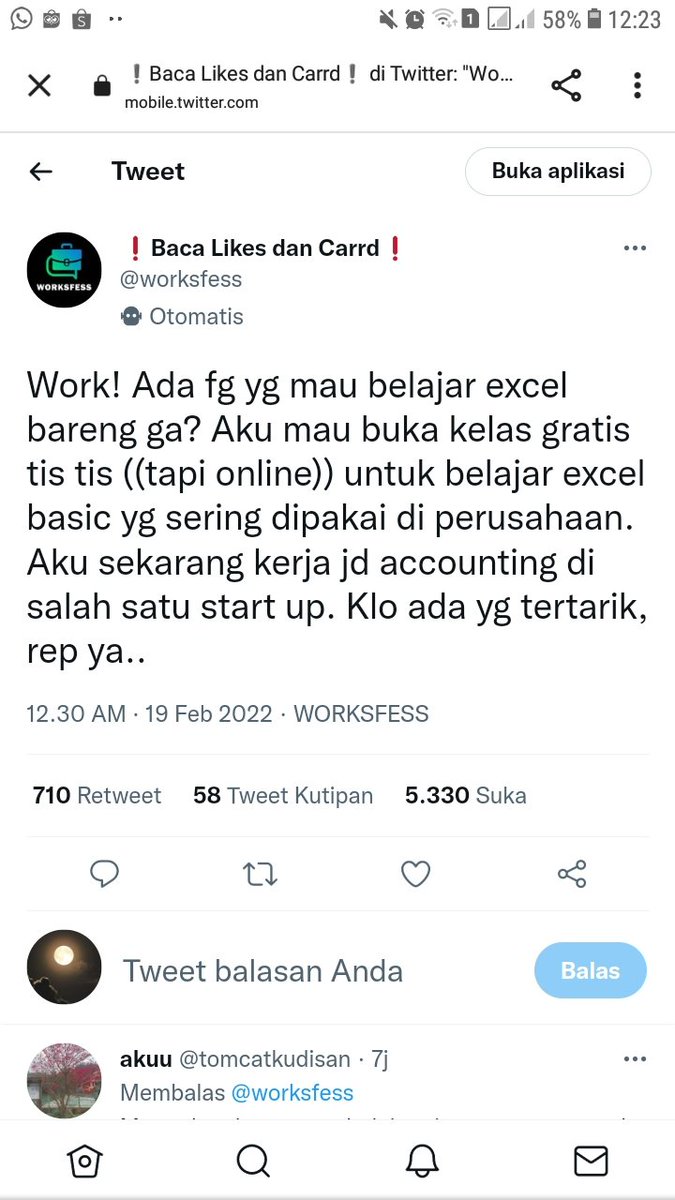 worksfess's tweet photo. Wow...banyak yg minat ya work!
Ntar malem aku kasi link gform nya ya
Utk tau jam ideal ny dan enaknya bentuk kelas yg seperti apa. Link kelas akan dikirimkan setelh isi gform. Yuk semngtt https://t.co/Jf3pCBGSPQ