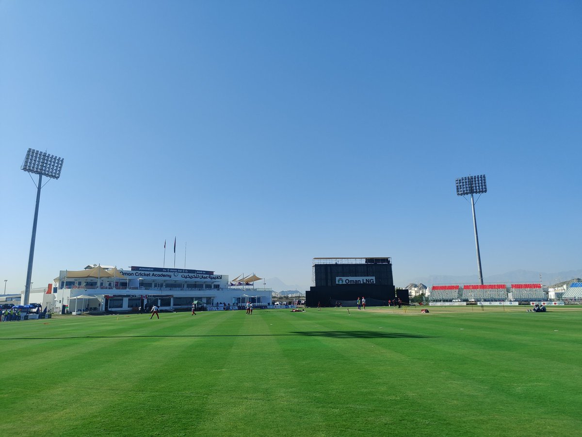 CricketBadge's tweet photo. Another big morning at the #T20WorldCup Qualifier as I'll be on call for the Nepal vs Philippines game with 🇳🇵batting first looking to make it 2 wins from 2 games whilst Oman must win vs Canada on the main oval

All live on https://t.co/OmX8yxZfMK, @FanCode &amp; @HimalayaHD in Nepal https://t.co/PyIcQHrnsf