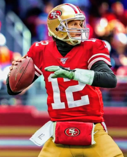 nflrums's tweet photo. Mike Florio predicts that Tom Brady will be the San Francisco 49ers starting QB in week one.

“I'm telling you, it's unavoidable. He's gonna work it all behind the scenes. I just, I think he's gonna be with the 49ers Week 1. I'm rooting for that so badly." https://t.co/6YhyjU5LZM