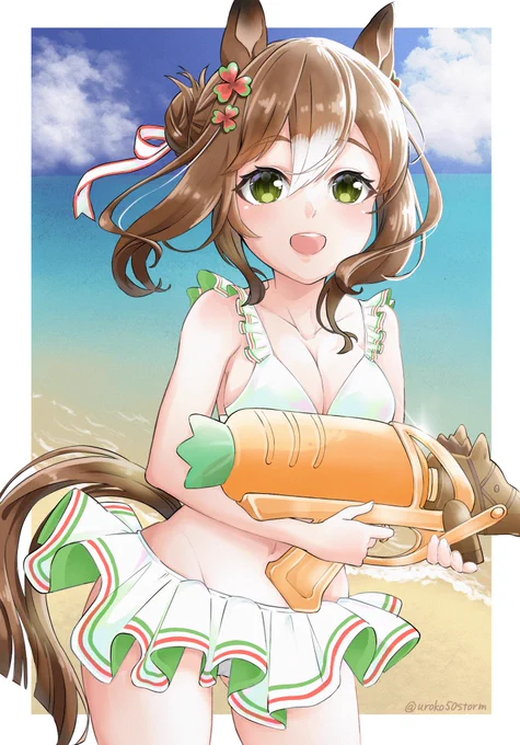 #くそ寒いので水着絵を貼る
#ウマ娘 