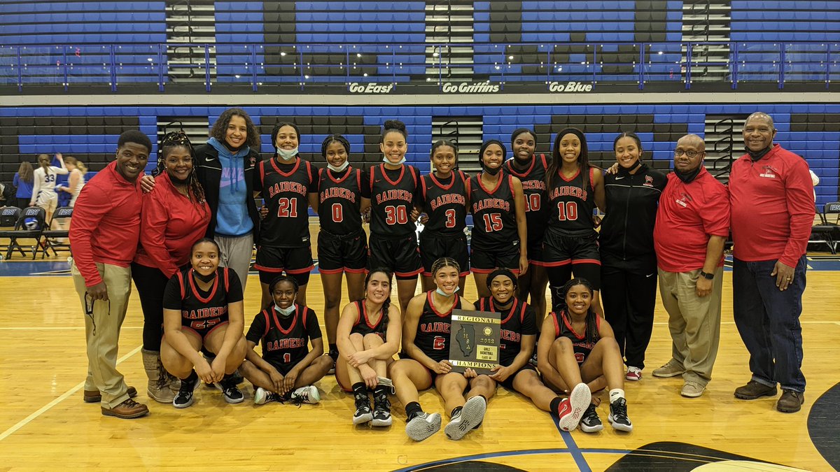 Lady Raiders are #IHSA Regional Champs beating the Griffins 56-35!!! Great job Ladies! Next up, #IHSA Sectionals at #TheBrook on Tuesday!
