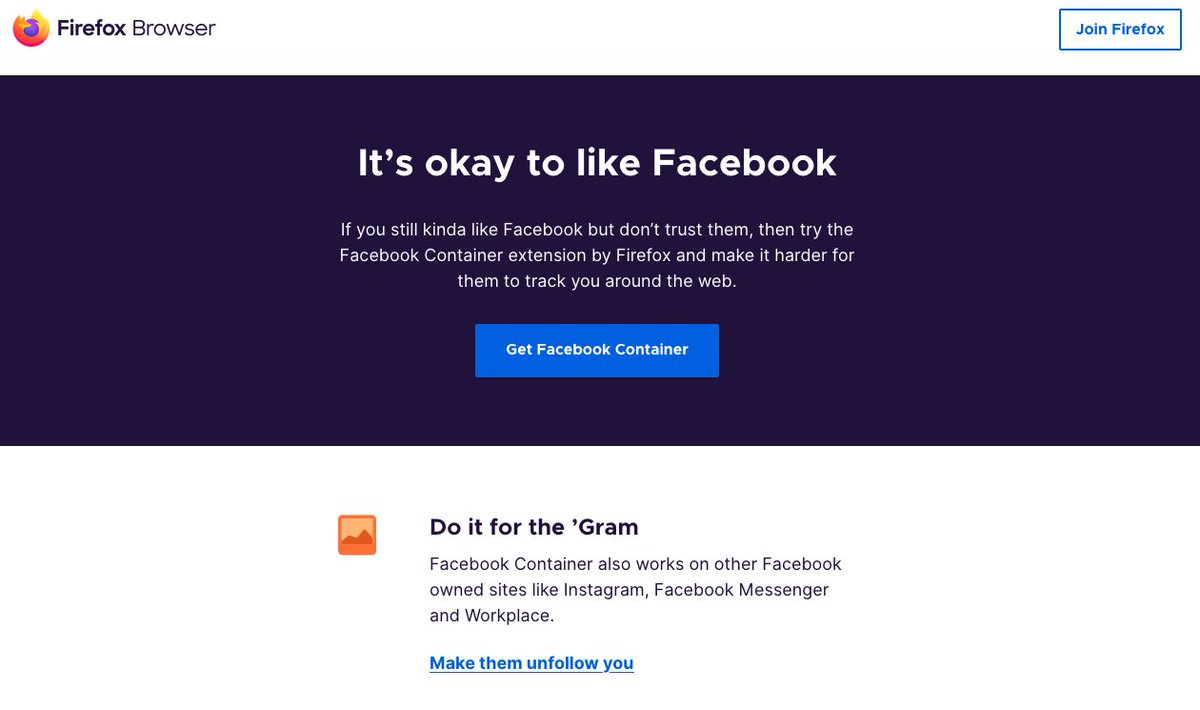socialchefs's tweet photo. Do you want to prevent #Facebook, #Instagram, Messenger or Workplace from tracking you?
Be sure to check out #FacebookContainer from @firefox.
It's a free extension that helps you take control & isolate your activity from Facebook.
Try Container: https://t.co/ppWjDy4tyA https://t.co/9gCn5wVqEx