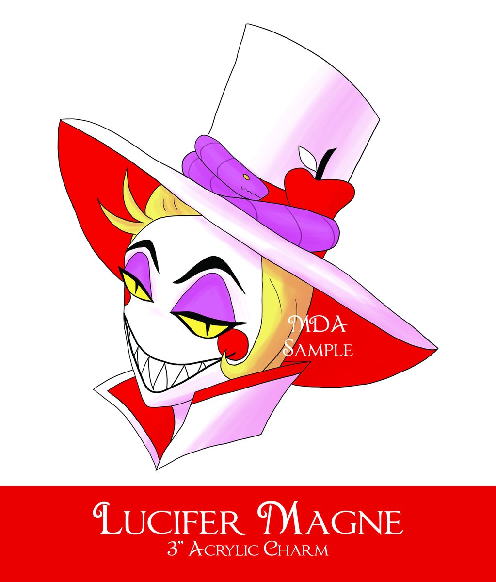 MDACosplay's tweet photo. Preorder coming soon!

Lucifer Magne 3" acrylic charm with heart keychain~🍎
Double sided, one side with holographic.

13$ CAD plus shipping 🍎🐍

#HazbinHotel #HazbinHotelLucifer #LuciferMagne #artist #fanmerch #Vivziepop https://t.co/lZssCx2FXc