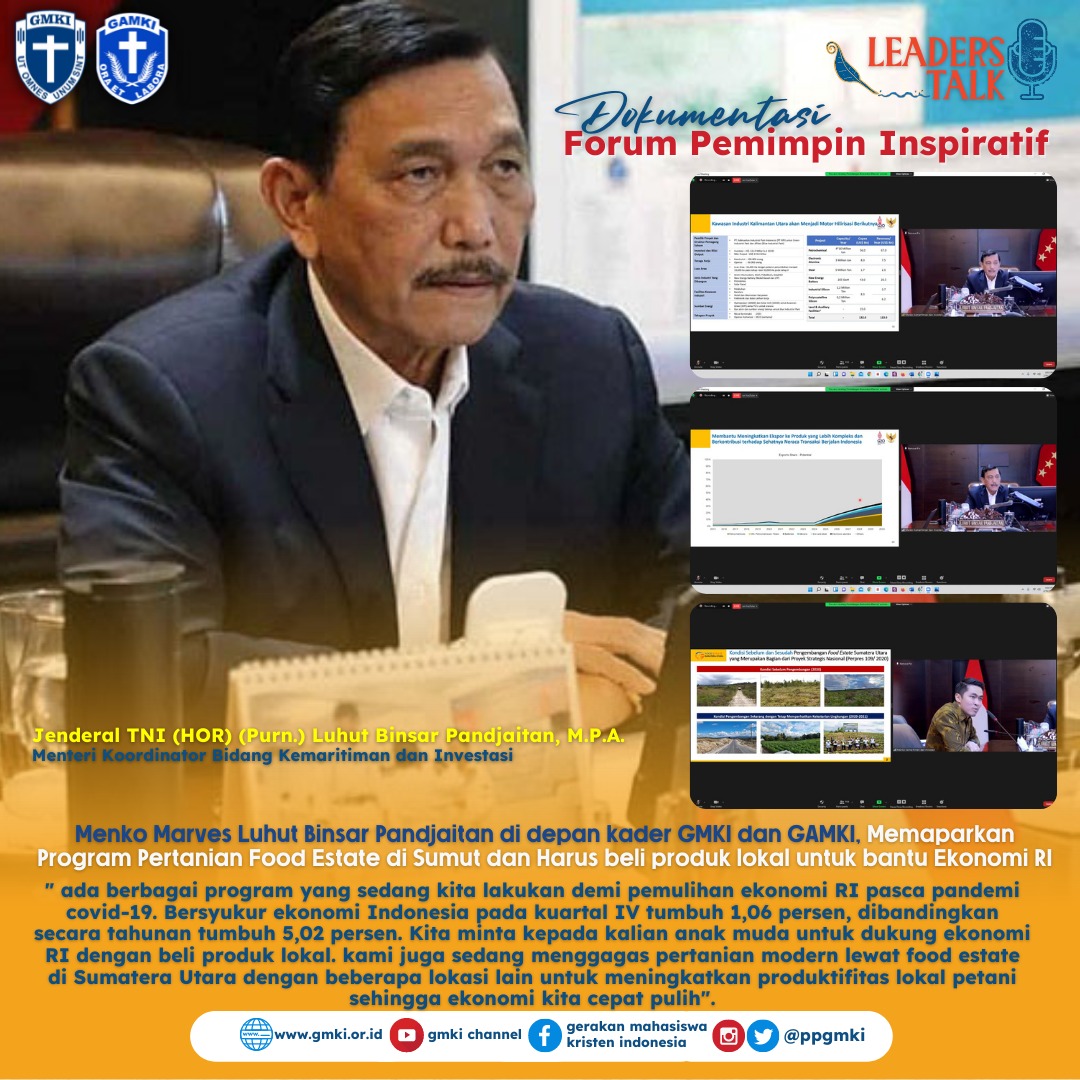 ppgmki's tweet photo. Dokumentasi Forum Pemimpin Inspiratif #2 
Terimakasih Bapak Jendral TNI (HOR) (Purn.) Luhut Binsar Pandjaitan, M.P.A. Mentri Koordinator Bidang Kemaritiman dan Investasi atas Motivasinya. 

#ppgmki #uous
#mahasiswa 
#kolaborasiberkelanjutan

@JefriGultom8 @sahatmpsinurat https://t.co/btt5Bmc8Eo