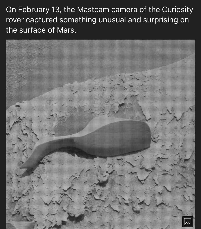 latestinspace's tweet photo. Spotted on Mars last week 👀 https://t.co/cyqOyLzOBe