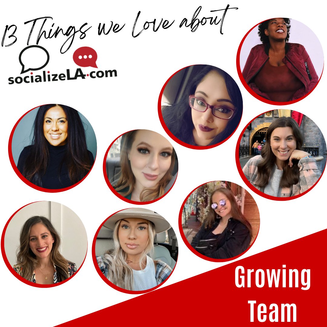 socializela's tweet photo. Reason 2 of 13 Things we Love about SocializeLA! ♥️
We wouldn’t be us without our amazing team! Together we have a unique set of talents to bring to the table and help us #flexyourinfluence https://t.co/tmpHLMUav9