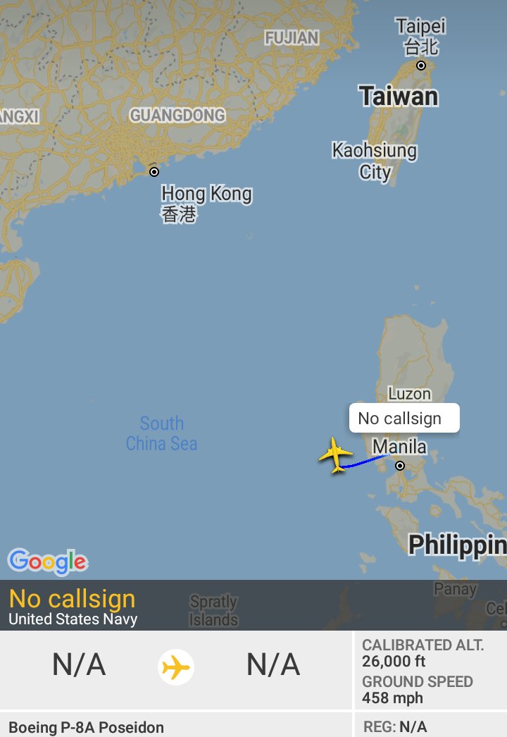 Oceanworldfree's tweet photo. 🇺🇲USN #AE6873

#SouthChinaSea

Boeing P-8A Poseidon https://t.co/35UujAAXRC