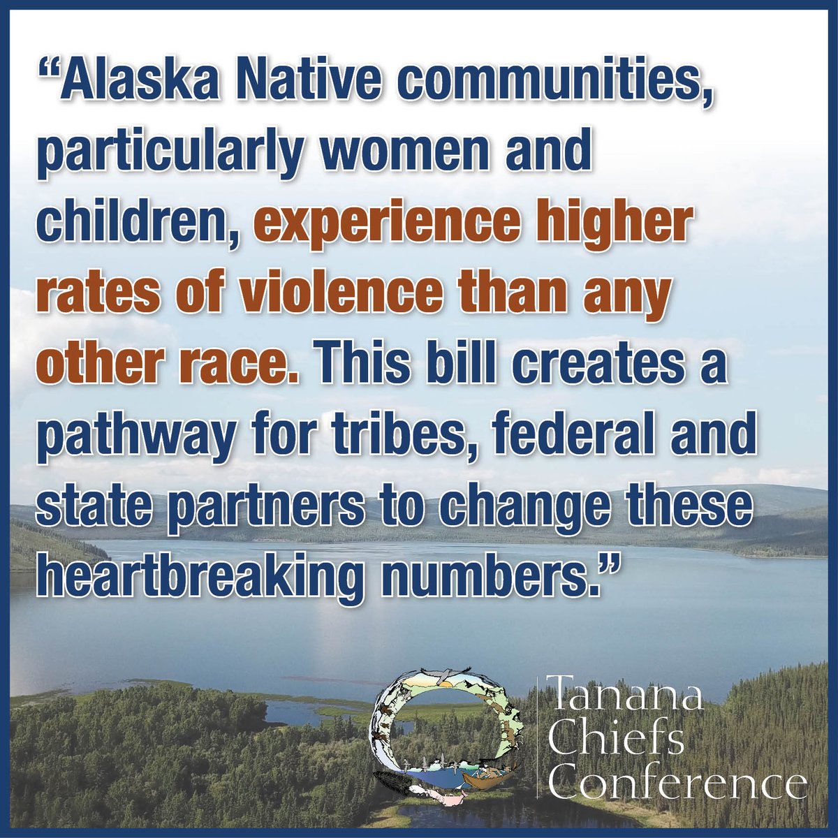TananaChiefs's tweet photo. #TananaChiefs commends the actions of @lisamurkowski and @repdonyoung for supporting the safety of indigenous women &amp; children by re-authorizing the Violence Against Women Act. #VAWA 

Read our full statement on our website: https://t.co/aAB87hzX7q https://t.co/r5WqkWiBC5