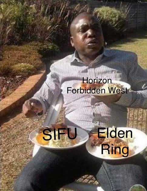 JMaine518's tweet image. Gamers eating good right now and more on the way 😌

#SIFU #HorizonForbiddenWest #EldenRing