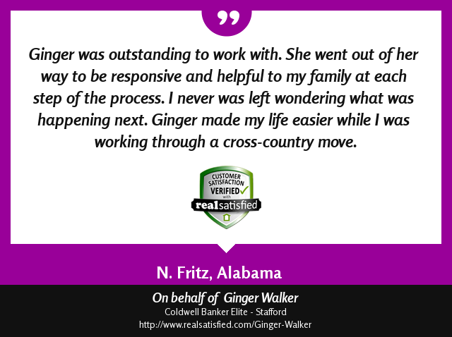 I’m sincerely honored by clients like this. realsatisfied.com/Ginger-Walker via <a href="/realsatisfied/">RealSatisfied</a>