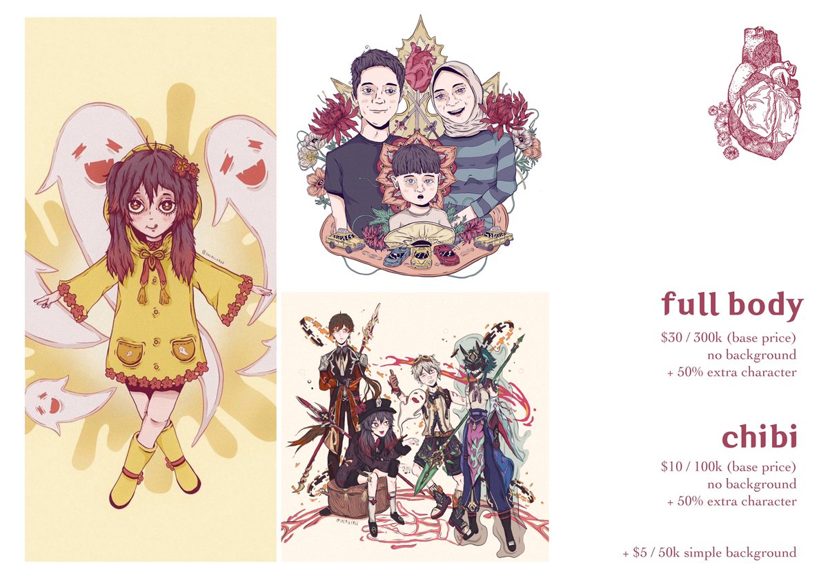 metrickka_'s tweet photo. [RTs and likes are highly appreciated]

hi hi, i finally managed to open my first ever commissions!

open around 4 slots, personal use only! payment available via paypal / bca. DM me if you're interested!

@CmsnArtist_Id @cmsn_ART
#commissionsopen #opencommissions #commission https://t.co/9Xkiha0id9