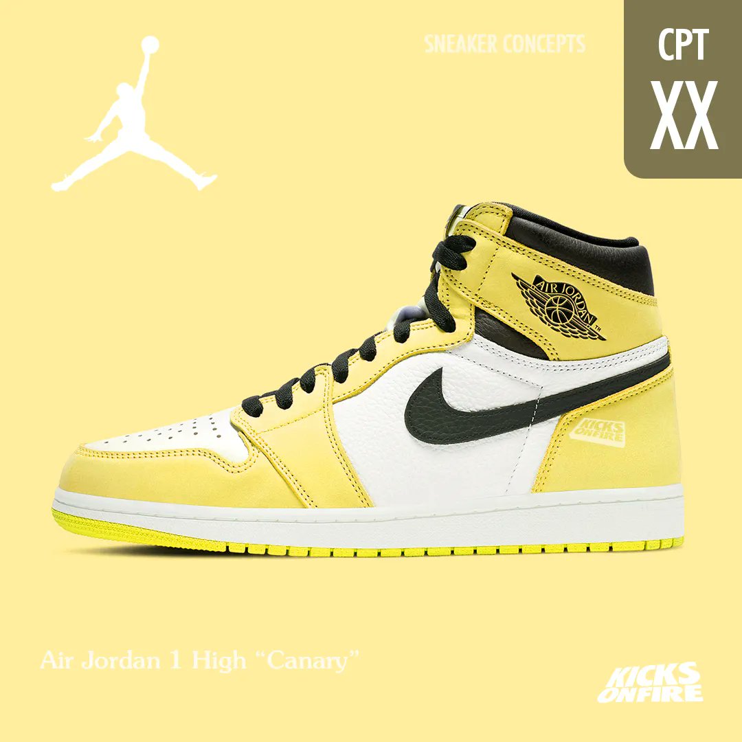 KicksOnFire on X: SNEAKER CONCEPTS: Air Jordan 1 High “Canary” 💛 Join our  discord in bio.  / X