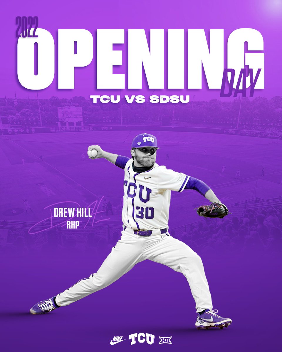 lamyersdigital's tweet photo. We might not have pro ball (still) but Frogball season has officially started! Happy opening day @TCU_Baseball
Graphic no.3 of @KomarekC12 12 Week Graphic Challenge #12WeekDesign https://t.co/I9OsOAwV9Y