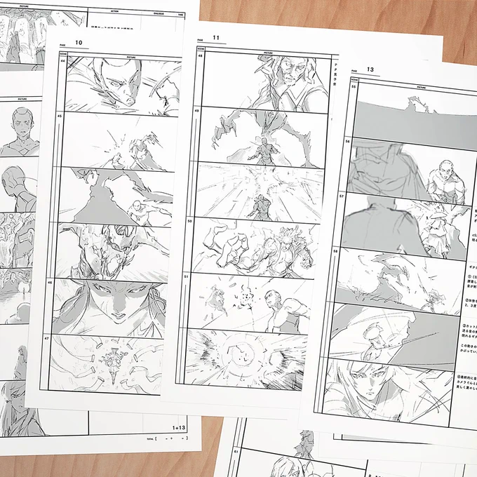 Kamigawa Storyboard 〜絵コンテやキャラクターデザインなど神河アニメトレーラーの設定資料は限定開催中のMTGバーチャル・アート展にて公開されています  #MTGNeon #mtgjp 