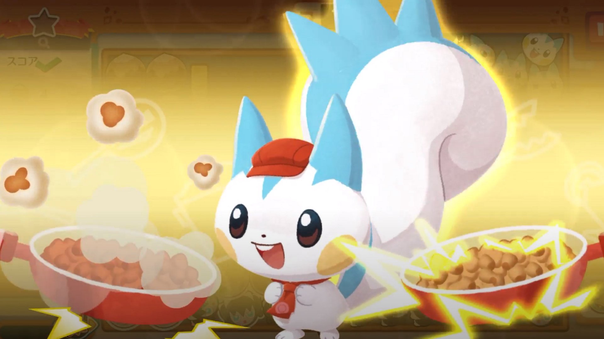 ポケまぜ 公式 ようこそ ポケモンカフェ まぜまぜパズル 21日 月 公開の新機能 デリバリー では パチリス が ポケまぜ に新登場 スキルを使った際の一コマ でんきりすポケモン らしく パチパチッとポップコーン が弾けるスキル