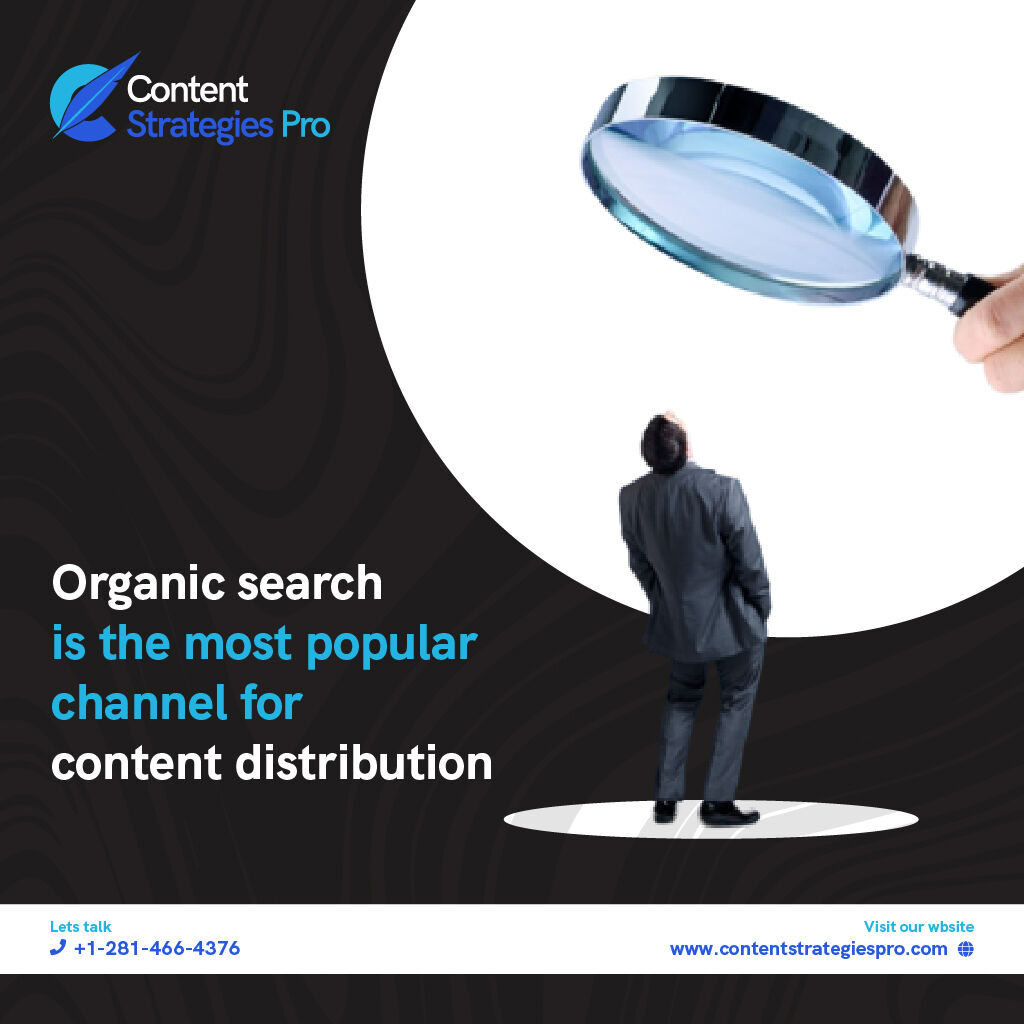 CStrategiespro's tweet image. 89% of companies distribute their content via organic search. Distributing content via organic search is as simple as ensuring it’s indexed and optimized to give it the best chance of ranking.
 
What are you waiting for? Reach us out at contentstrategiespro.com
 
#CSPro #WebConten