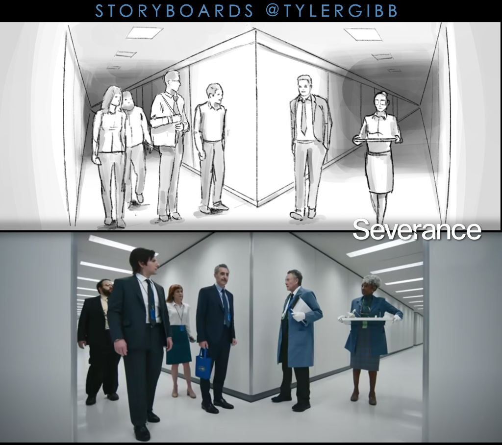 TylerGibb's tweet photo. My name is Tyler G, and I elected to undergo the procedure known as severance. I gave consent to sever my memories between my work life and my personal life… I’m told I got to storyboard a tv series for @RedHourBen, Aoife McArdle and Jess Gagné… Awesome.

#severance @AppleTV https://t.co/7o2NuNRaSd