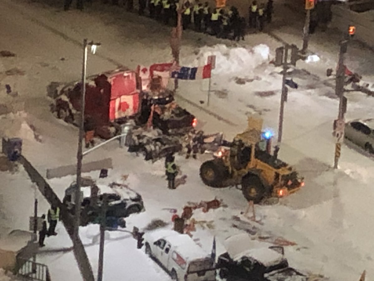 Man, is this enforcement effort going to be expensive.  So many police officers, so many shifts, so many hotel rooms, so much overtime, fuel, meals, etcetera. 

And when it is over how will they ensure trucks don’t ever snarl downtown Ottawa like this again?