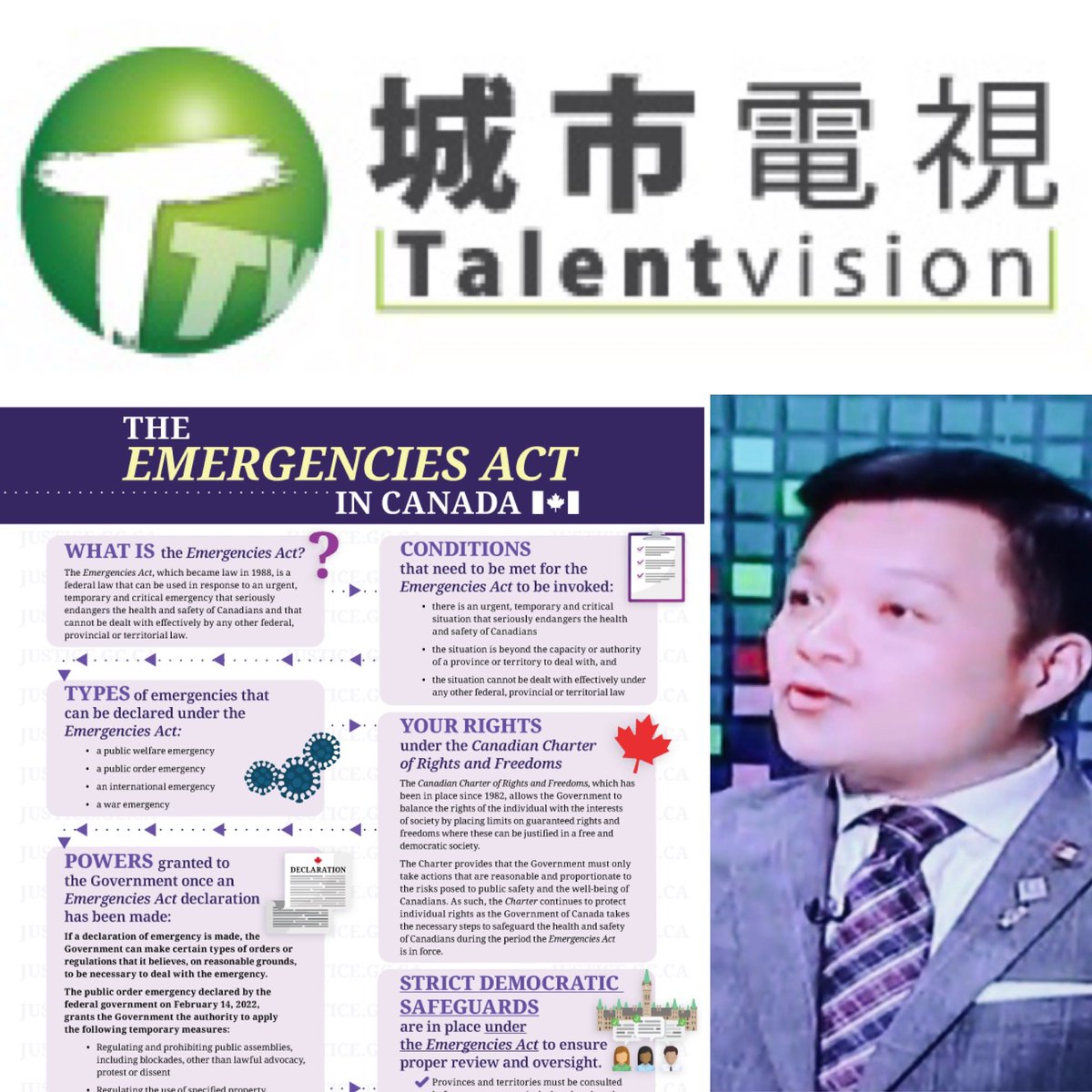 ymmijnay's tweet photo. 📺Catch Jimmy📺 on Friday. Feb 18 at 9:25 PM on #Fairchild #TalentVision #城市電視 #兩岸三地加國情 (Channel 2831 on #Telus & Channel 520 on #ShawCable ) #EmergenciesAct https://t.co/HxaHKQpPmc