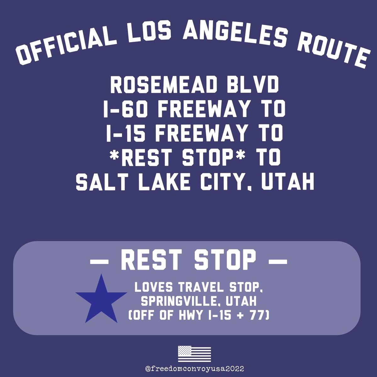 The Start of #FreedomConvoyusa2022! Hello Los Angeles, San Diego, and Sacramento! February 25th we depart! Full Routes to DC are up on FB and IG (FreedomConvoyUSA2022). Jump in line!