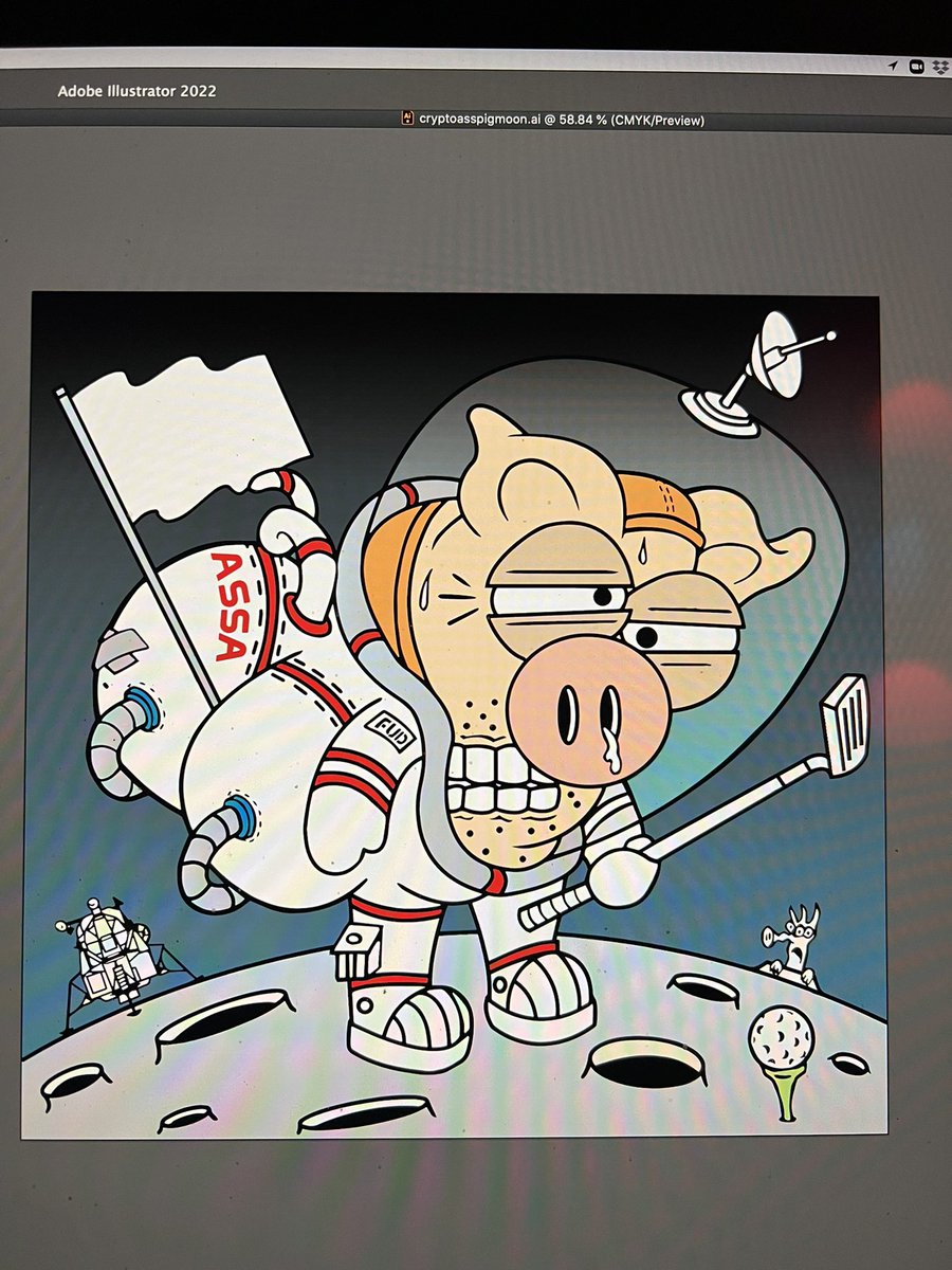 frankkozik's tweet photo. Another masterpiece nears completion #cryptoasspigs to the moon https://t.co/4c6hbfE1ad
