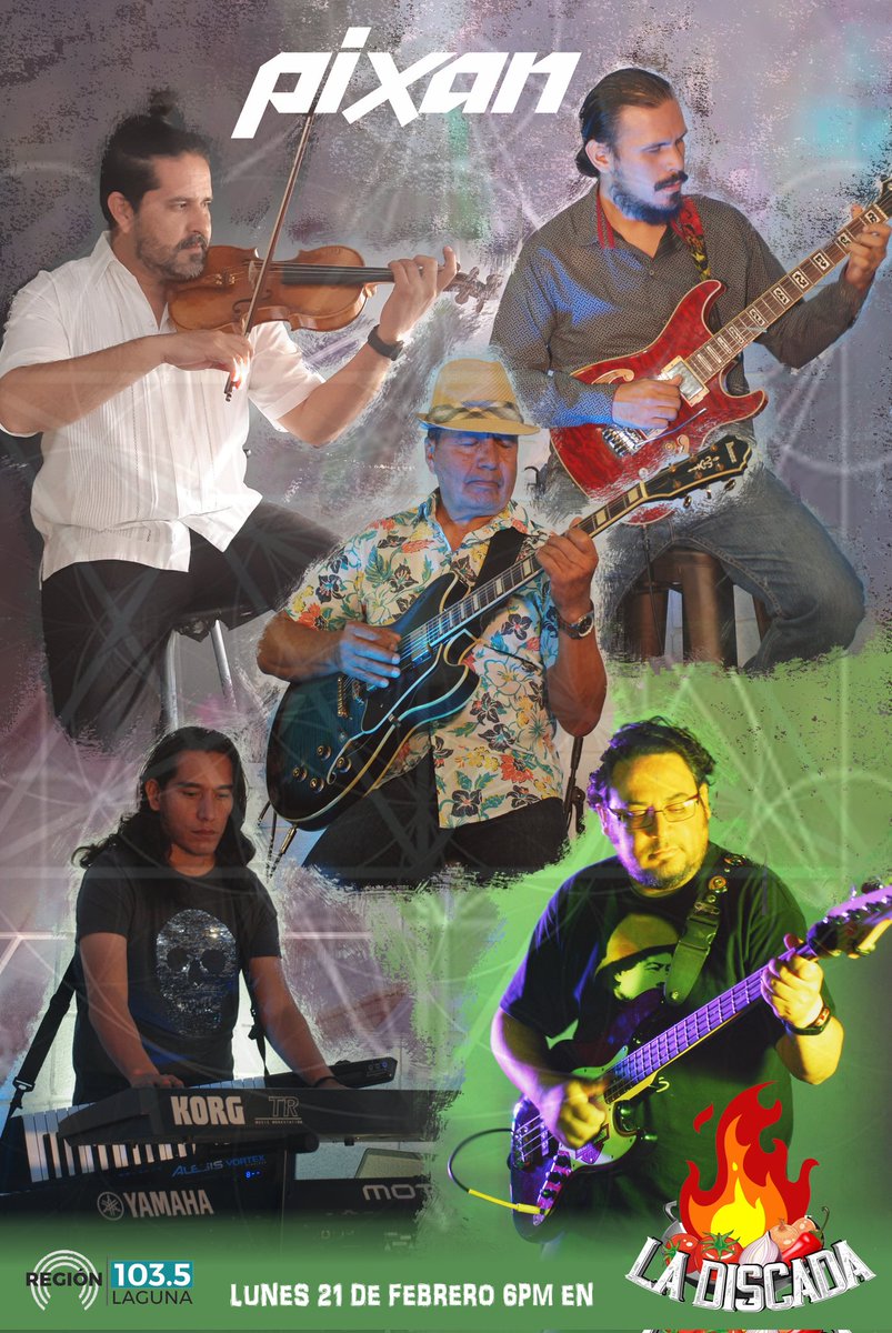 PixanOficial's tweet photo. Banda este lunes 21 estaremos en Región 103.5 Laguna con Julio Luna en el mejor programa de la #Region La Discada Laguna no se lo pueden perder, estén atentos porque habrá algunas sorpresas 😎 #torreon #worldmusic #GomezPalacio #Matamoros #Lerdo https://t.co/7W2ldnXGAQ