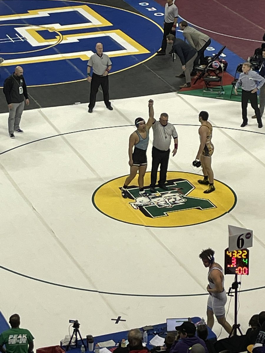 Paul Hernandez will wrestle to be a state champion tomorrow! Well done young man. We are proud of you. #BlueBlood <a href="/Northmen_OPHS/">Oak Park High School</a> <a href="/Northmen_WR/">Oak Park Wrestling</a>