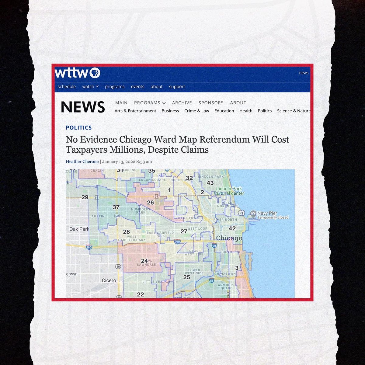 chicagoswards's tweet photo. For the record, there is no evidence that the historic opportunity to vote on #Chicago’s next #WardMap will cost taxpayers millions. Don’t let misinformation win! https://t.co/M2bQJV7t5i