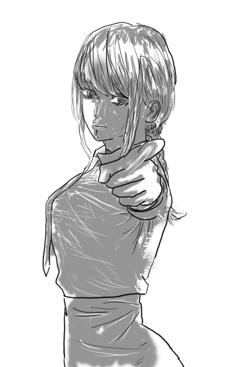 しんえい Sin A 絵 板タブ慣れてきました 線も雑でまだまだ手がおぼつかない部分もあるけど イラスト好きな人と繋がりたい お絵描きさんと繋がりたい イラスト イラスト練習中 お絵描き チェンソーマン マキマ T Co Komb3362c6