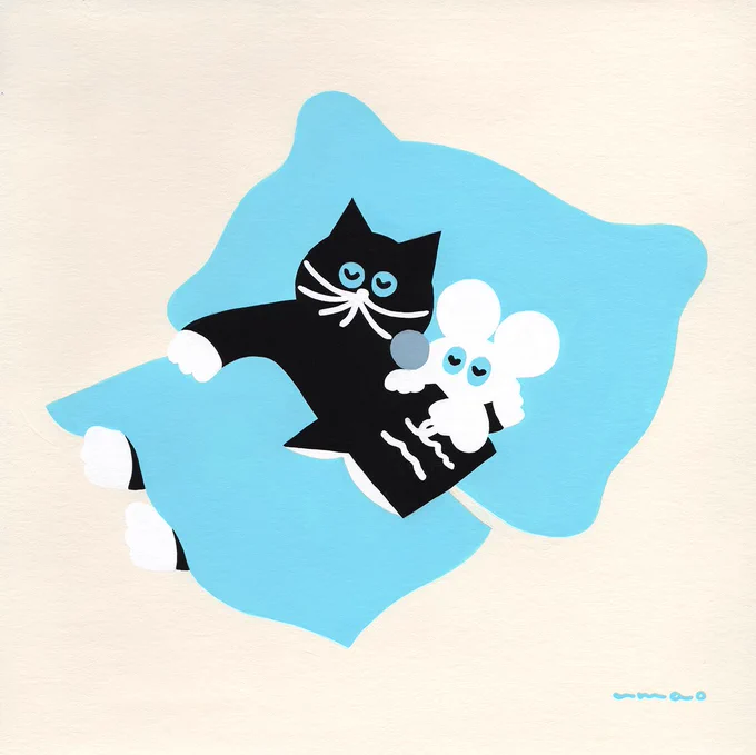 東京、蔵前にある@tokyopixel さんで個展開催中〜🐀💨🐈‍⬛💨 
