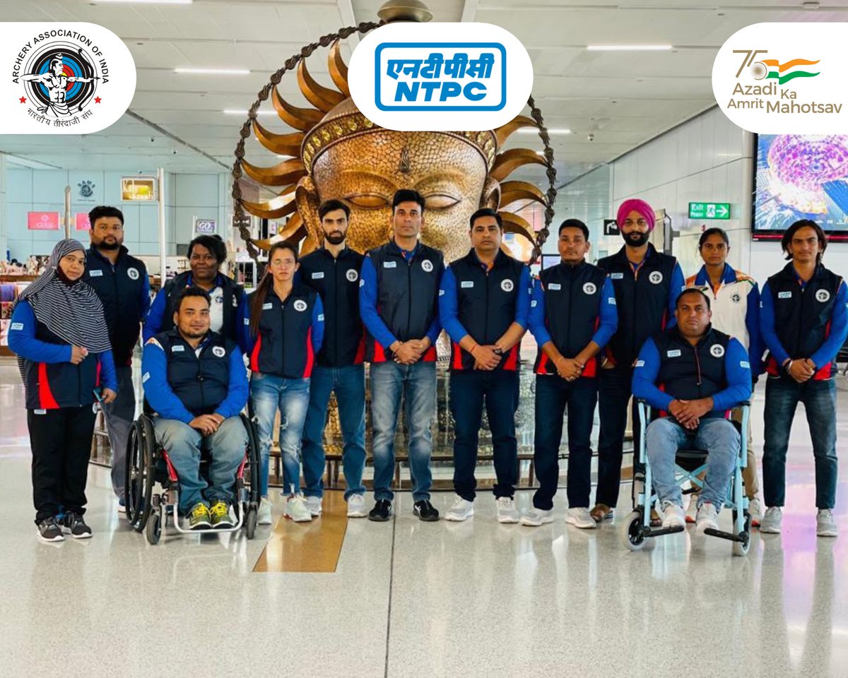 🇮🇳✈️🇦🇪 

🇮🇳's Para Archery Contingent is ready to depart for Dubai, UAE for World Para Archery Championship from IGI Airport, New Delhi

Let's Cheer for Team INDIA

#Cheer4India #Praise4Para #IndianArchery  #WorldChampionship
#dubai #uae🇦🇪 #Archery #ParaArchery
<a href="/ntpclimited/">NTPC Limited</a>