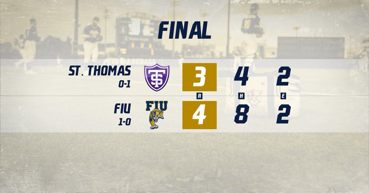 FIUBaseball's tweet photo. FINAL | PANTHERS WIN!!!!!

SANCHEZ WALKS IT OFF ON OPENING NIGHT!!!!

#PawsUp🐾 | #PantherPride https://t.co/WtAZUIQwVn