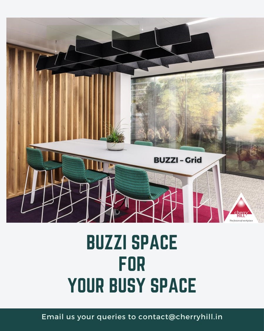 CherryHillDelhi's tweet photo. Go for this sound buffer if you want to limit echo in a room. The grids act as a functional sound absorbing solution that can be used in any open space, defining specific areas. 
#CherryHillInteriors #BuzzSpace #BuzziFalls #customfixtures #customwoodwork #officefurniture https://t.co/nGiX9LEiTE